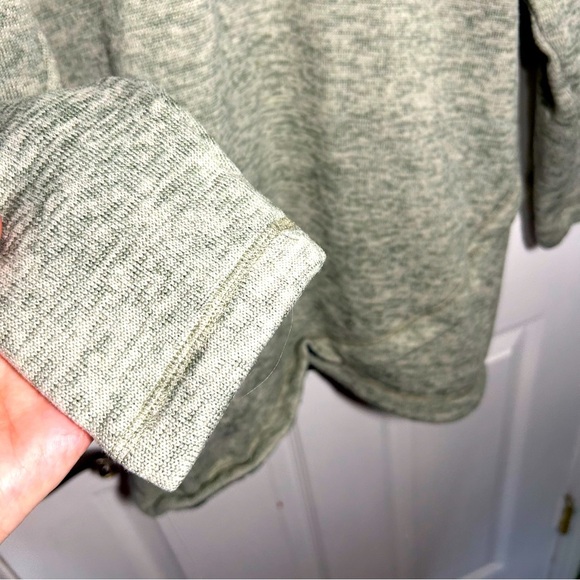 Lands End Heathered Green Cowl Neck Fleece Pullover Sweater Size X-Large 18 - Picture 10 of 10